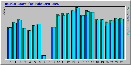Hourly usage for February 2026